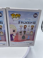 Funko Pop! Frozen 2 - Elsa #594 (Vaulted/Amazon Exclusive) Anna #595 & Pez Lot