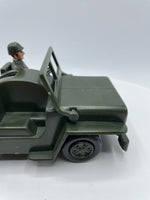 Vintage Louis Marx Willys Army Jeep Ripcord SSP Style Toy Car with Driver