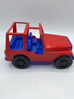 Vintage Amloid Jeep Wrangler CJ 4x4 Push Toy Processed Plastic Toy Car Mexico