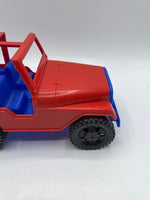 Vintage Amloid Jeep Wrangler CJ 4x4 Push Toy Processed Plastic Toy Car Mexico