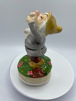 Vintage Walt Disney Snow White Sneezy Schmid Rotating Music Box Figurine Statue