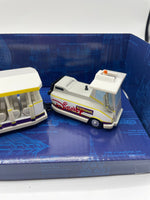 Disney World Parks Parking Lot Tram Transport 4 Piece Die Cast Metal Set