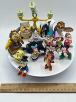 Vintage Disney PVC Figure Lot of 15 Mickey Minnie Mouse Snow White Pooh Mermaid