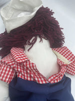 Raggedy Ann and Raggedy Andy Soft Plush Large Dolls 24” Tall 2 Feet Tall