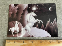 Rare Vintage 1980's Argus Aardvark Art Andy Mack Postcard Unicorn Fantasy Card