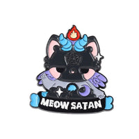 Bad Magic Kitty Goat Meow Satan Funny Goth Wiccan Cat Lapel Pin