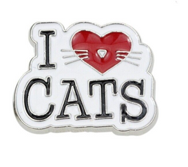 I Heart Love Cats Lapel Pin Fur Mom Kitten Pinbacks Cat Mom Gift