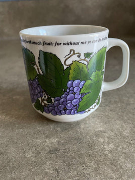 Vintage Coffee Mug Christian World John 15:5 I am the Vine Ye are the Branches