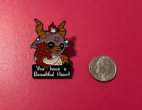 Bad Magic Kitty Goat You Have a Wonderful Heart Funny Pin