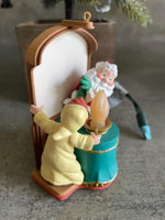 Vintage Hallmark Keepsake Christmas Ornament Santa Claus Lighted Show Tell 1998