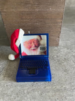 Vintage Hallmark Keepsake Christmas Ornament Santa Claus Laptop Computer 2001