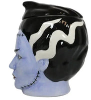 Bride Of Frankenstein Ceramic Cookie Jar Bust with Lid Frankenstein Tiki Statue