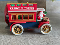 Vintage Hallmark Keepsake Christmas Ornament Here Comes Santa Kringle Tours 1992