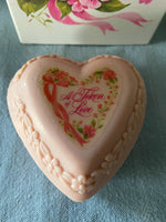 Vintage Avon "A Token of Love" Special Occasion Fragranced Heart Soaps Unused