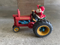 Vintage Hallmark Keepsake Christmas Ornament Santa Makin Tractor Tracks 1994