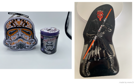 Star Wars Metal Tin Case Lot Halloween Orange Stormtrooper, Darth Maul & Bank