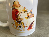 Estate Sale Norman Rockwell Sleeping Santa Christmas Coffee Tea Mug Holiday