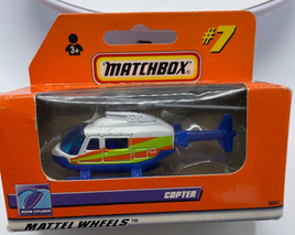 Vintage Boxed Matchbox Mattel Wheels Ocean Explorer Copter #7 1999 Helicopter