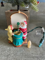 Vintage Hallmark Keepsake Christmas Ornament Santa Claus Lighted Show Tell 1998