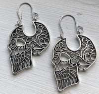 Gothic Carved Skull Earrings Horror Lovers Goth Women's Jewelry Gift