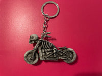 Skeleton Motorcycle PVC Figure Keychain Bad Boy Biker Horror Lovers Gift