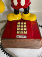 Disney Mickey Mouse Figure Phone Vintage 1976 Push Button Landline Telephone