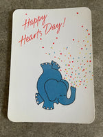 Vintage Hallmark Valentines Day Card Elephant Happy Hearts & Love Postcard