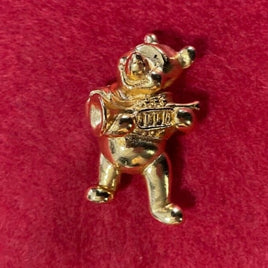 Vintage Licensed Disney Winnie the Pooh Bear Trumpet Brooch