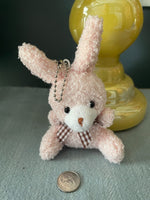 Mini Pink Bunny Rabbit Plush Keychain Valentines Day Easter Kawaii Gift