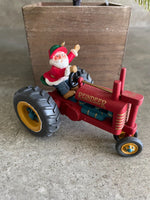 Vintage Hallmark Keepsake Christmas Ornament Santa Makin Tractor Tracks 1994