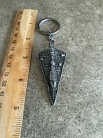 Star Wars Star Destroyer 1 Silver Metal Keychain Sci Fi Fan Gift Darth Vader