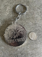 Guns and Roses Double Sided Medallion Keychain 80's Music Lovers Gift