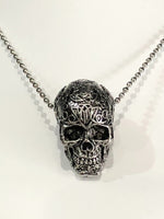 Tribal Carved Skull Skeleton Horror Necklace Charm Horror Gothic Lovers Gift