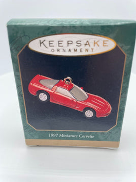 Hallmark Miniature Red Chevrolet Corvette Christmas Keepsake Ornament 1997