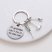 If Grandpa Can't Fix it Toolbelt Keychain Father's Day Keychain Grandfather Gift