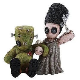 Frankenstein & Bride of Frankenstein Pinheads Mad Stitch Love Voodoo Statue