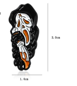 Ghostface from Scream Classic Horror Cartoon Lapel Pin