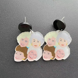 Golden Girls Earrings Retro 80's Stud Earrings Classic Sitcom Television Jewelry