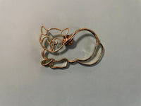 Vintage Cat Wire Brooch Women's Lapel Scatter Pin Maybe Avon Cat Mom Gift