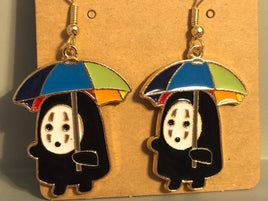 No Face Kaonashi Anime Dangle Earrings Spirited Away Hayao Miyazaki Cartoon