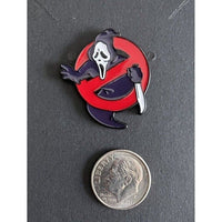 Scream Ghostface Ghostbusters Funny Parody Lapel Pin Horror Lovers Gift