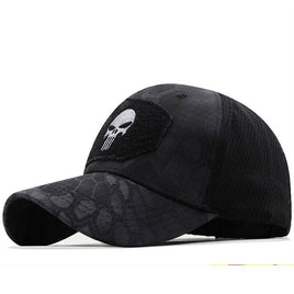 Punisher Military Hook & Loop Patch Adjustable Baseball Hat Cap Black Tortoise