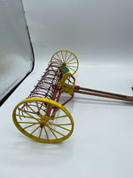 ERTL FoxFire Farm John Deere Sulky Dump Rake Horse Wagon 1/16 Vintage Porcelain