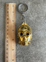 Star Wars C-3PO Metal Keychain Sci Fi Fan Gift Bag Clip Ornament