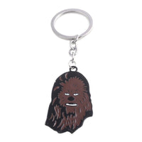 Star Wars Chewbacca Metal Keychain Sci Fi Fan Gift Bag Clip Ornament