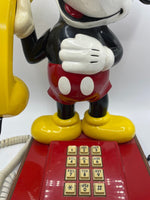 Disney Mickey Mouse Figure Phone Vintage 1976 Push Button Landline Telephone