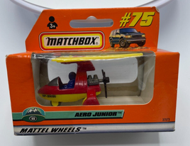 Vintage Boxed Matchbox Mattel Wheels Aero Junior #75 1998 Helicopter