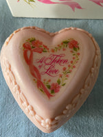 Vintage Avon "A Token of Love" Special Occasion Fragranced Heart Soaps Unused