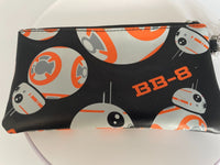 Bioworld Star Wars, BB8 Wristlet With Clear Envelope Wallet, Star Wars Wristlet