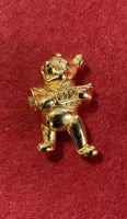 Vintage Licensed Disney Winnie the Pooh Bear Trumpet Brooch